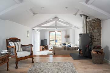 The beautiful sitting-room on the first floor has spectacular views and a Juliet balcony.