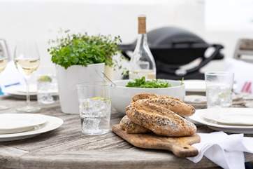 Time to sit back and enjoy and an al fresco evening meal.