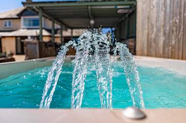 The hot tub really is special being 14 foot long there is enough room for everyone to enjoy this treat.
