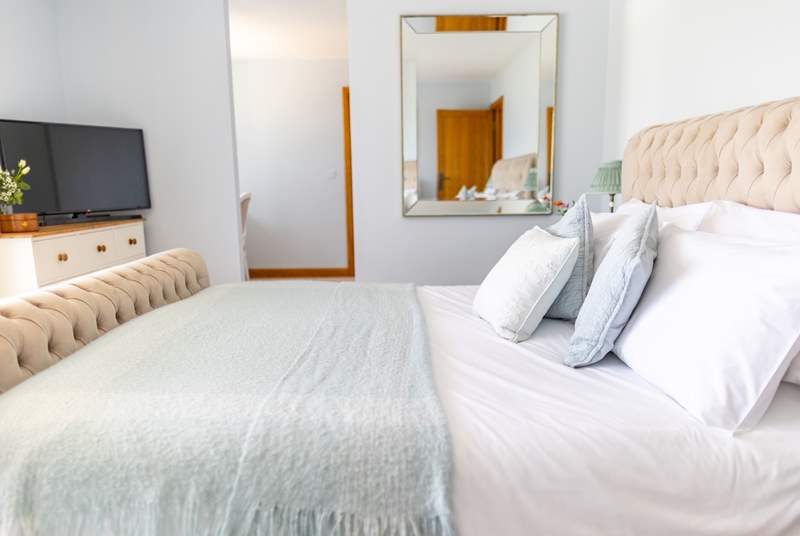 The main super-king bedroom boasts views, a dressing area and full en suite bathroom - in truth your own suite!