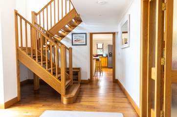 The entrance hall is spacious and light which filters through to all the rooms.