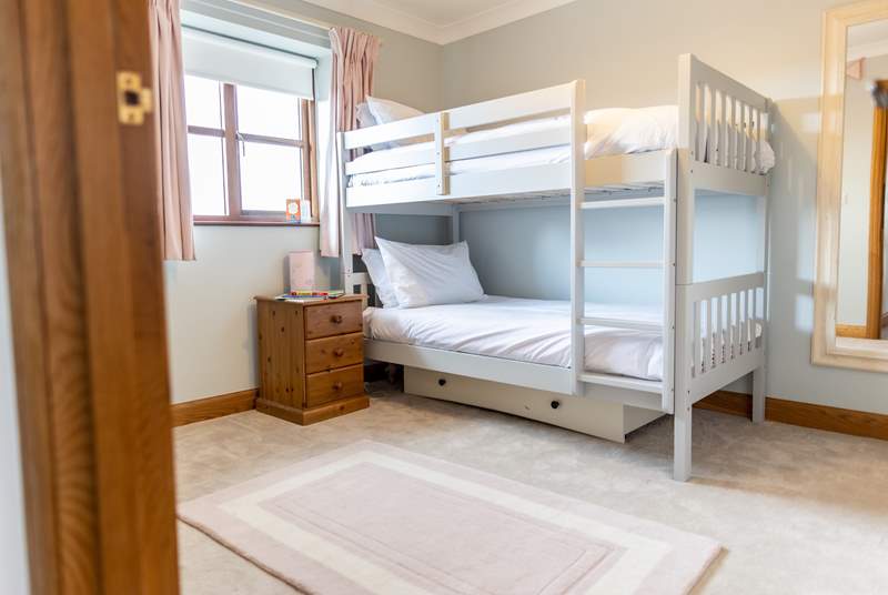 The last bedroom is a bunk room with 3ft beds perfect for the children of the group.