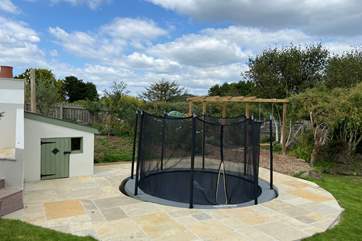 The trampoline is just for the little people and needs to be used with the net fully zipped whilst an adult watches on.