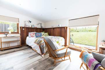 Sit back and enjoy the countryside from the large picture window.