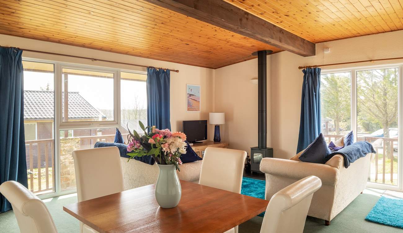 Welcome!
The open plan living-room floods with light and has a multi-burner.