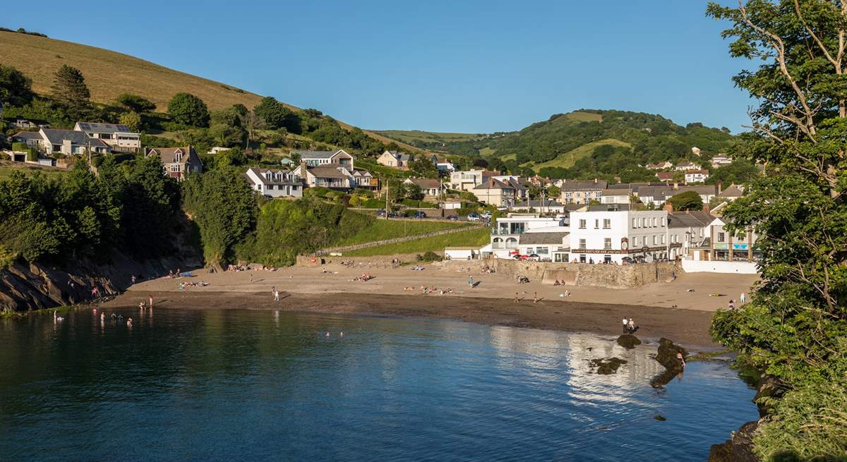 Combe Martin is a great place for a day on the beach.