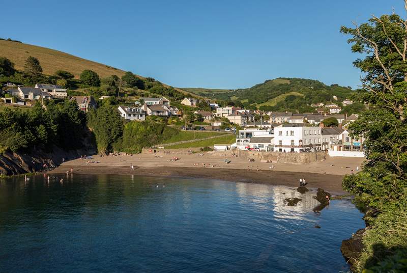 Combe Martin is a great place for a day on the beach.