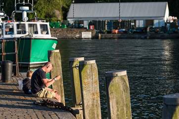 And fishing from the quay...