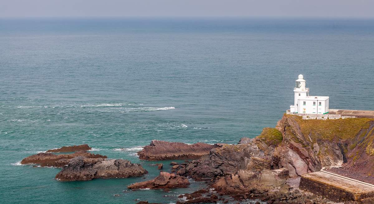 Hartland Lighthouse sits in solitude overlooking the Bristol Channel and Atlantic towards Lundy Island.