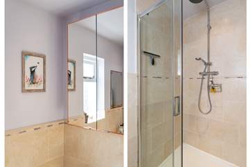 The downstairs shower-room with wash-basin and WC.
