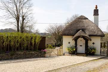 The Lodge has a driveway directly outside.