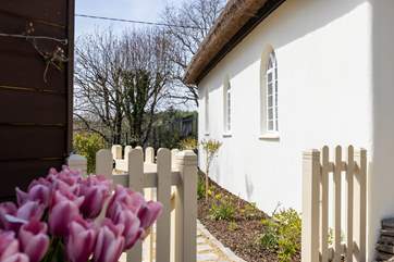 The garden is fully enclosed from the driveway.