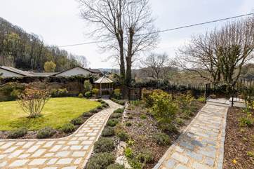 The garden will change colour through the year thanks to the green fingered owner!
