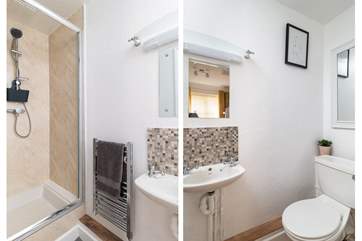 The en suite shower-room for bedroom one.