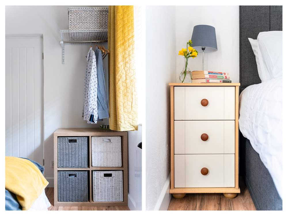 The colours used add to the relaxed feel at the cottage.