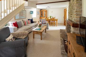The open plan living space makes a great area for socialising and enjoying holiday time together.