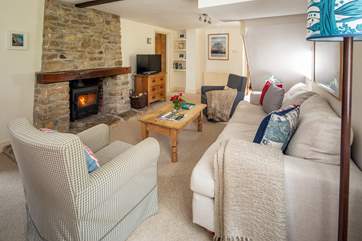Cosy up in front of the fire.