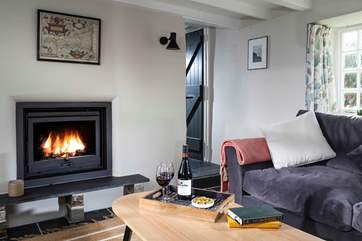 Relax by the wood-burner with a good book.