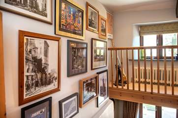 The stairwell is a wonderful picture gallery.
