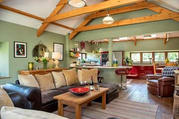 The open plan living-room is a fantastic room for you all to gather.