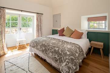 Bedroom one offers this fabulous super-king size bed, which can be made into singles on request.