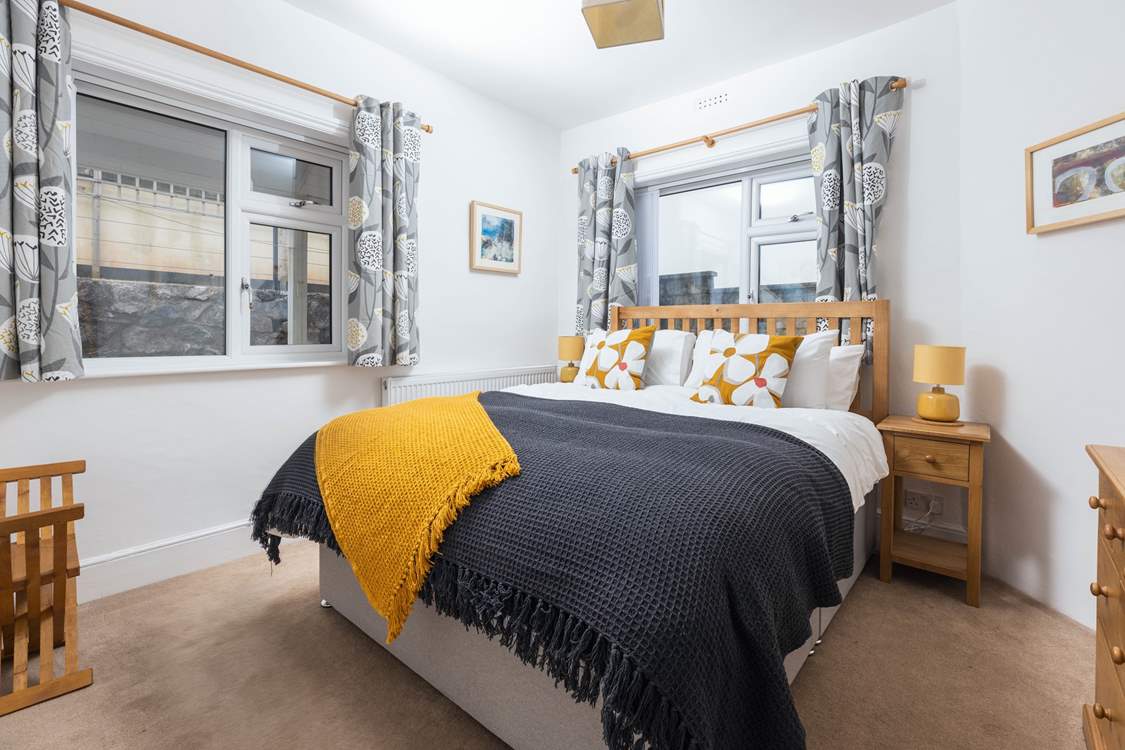 Bedroom 1 on the ground floor has a sumptuous king-size bed.