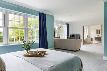 The suite spans the width of the house.