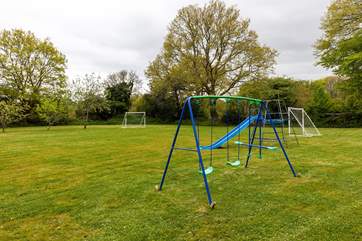 With football nets and children's play equipment, the kids will be entertained for hours.