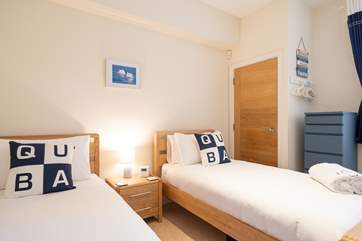 The lovely second twin room on the ground floor.