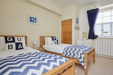 The lovely second twin room on the ground floor.