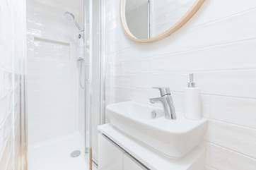 The compact en suite has everything you will need.