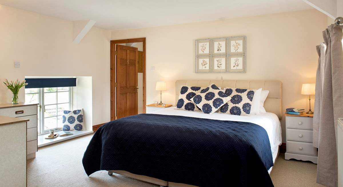 Bedroom 2 is a wonderfully spacious room with a fabulous super-king size bed and an en suite shower-room.