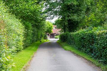 The long driveway.