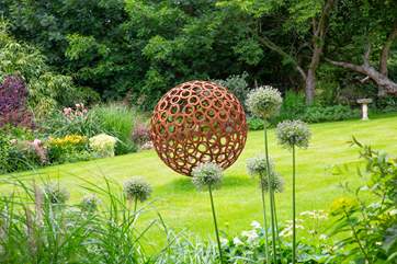Just some of the bespoke garden pieces created by the owner.