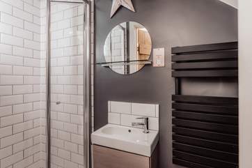 The contemporary en suite shower-room.