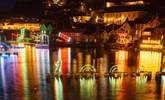 The beautiful Mousehole harbour Christmas lights. - Thumbnail Image