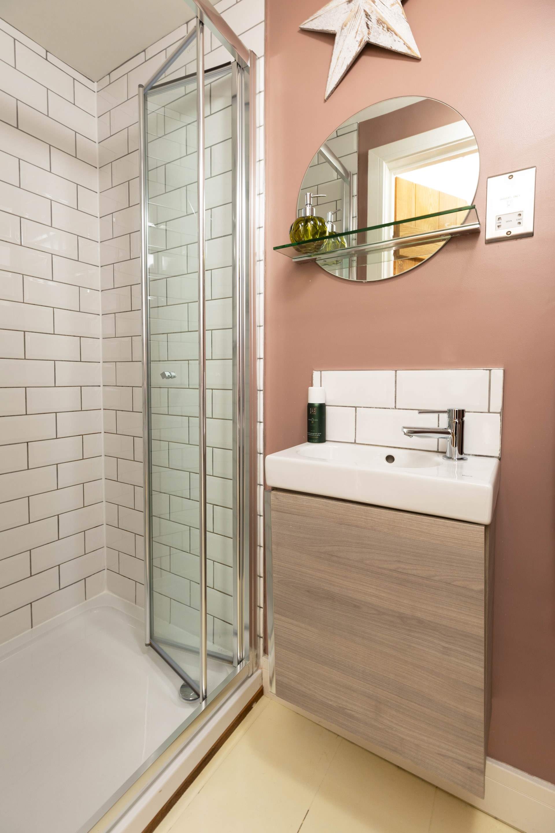 The contemporary en suite shower-room. 