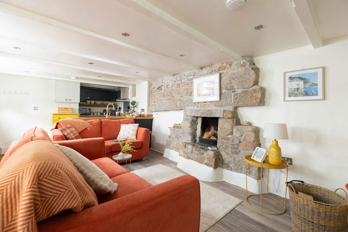 The cosy sitting-area is the perfect place to relax after a day exploring.