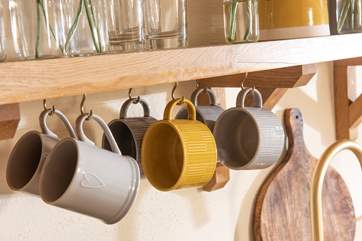 The kitchen is super equipped.