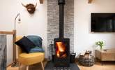 The toasty wood-burner makes this a perfect retreat whatever the weather. - Thumbnail Image