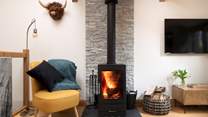 The toasty wood-burner makes this a perfect retreat whatever the weather.