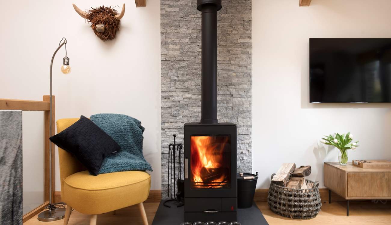 The toasty wood-burner makes this a perfect retreat whatever the weather.