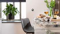 Take a pew at the breakfast-bar.