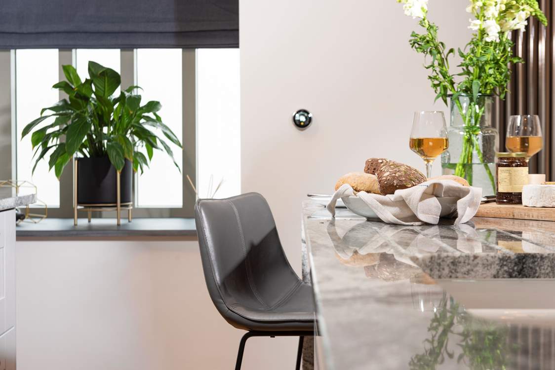 Take a pew at the breakfast-bar.