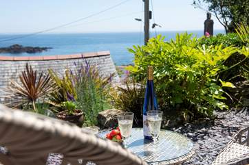 The stunning terrace which overlooks Mousehole.