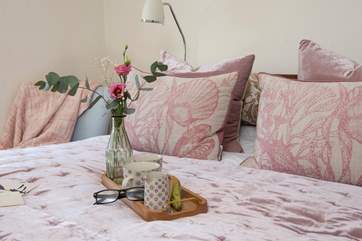 Super lovely linens await you at Thimble Cottage.