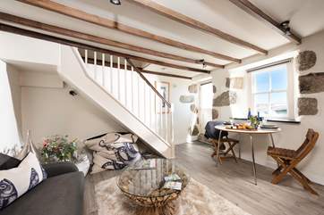 The open plan living area.