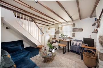 The open plan living area.