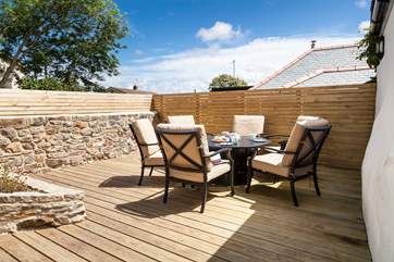 The enclosed decked area is a real sun-trap.