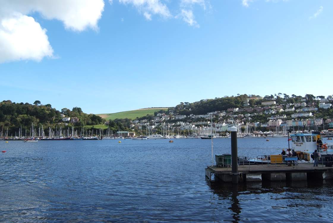 The lovely view over the estuary to Kingswear.